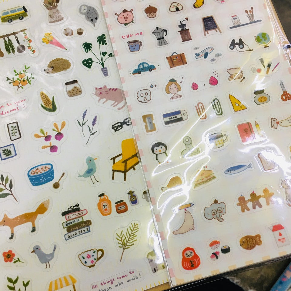 BERG Zakka Transparent Sticker Sheet