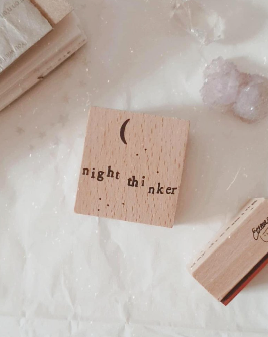 Yeoncharm Night Thinker Rubber Wood Stamp