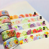 50cm Flowers Washi Tape Samples A to E