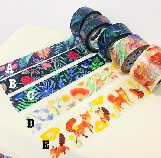 [SAMPLES ONLY] 50CM wwiinngg Washi Tape Samples A to E
