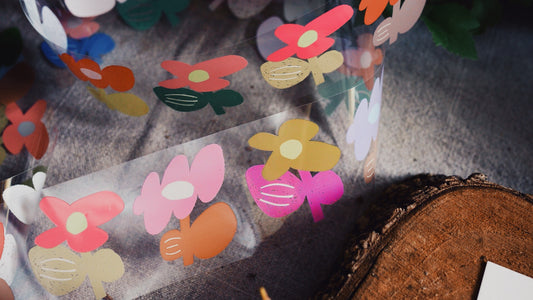 a kind of cafe Hi Flower PET Masking Tape Roll and Samples