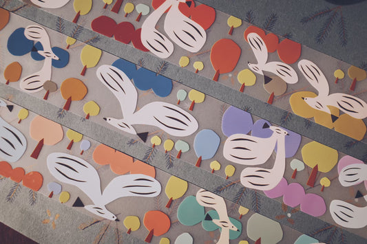 a kind of cafe No Where Bird PET Masking Tape Roll and Samples