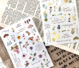 Pion Print-On Transfer Sticker Set Leaves and Mushrooms