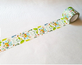 Hoppy Life Washi Masking Tape Roll Leaves and Flowers Watercolor