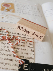 Yeoncharm All Day Long Rubber Wood Stamp