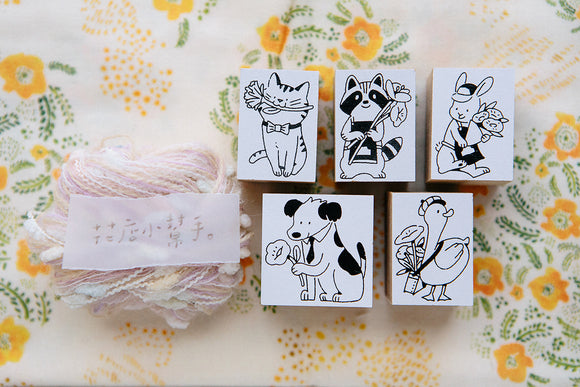Limited OURS Studio Animals Rubber Wood Stamps