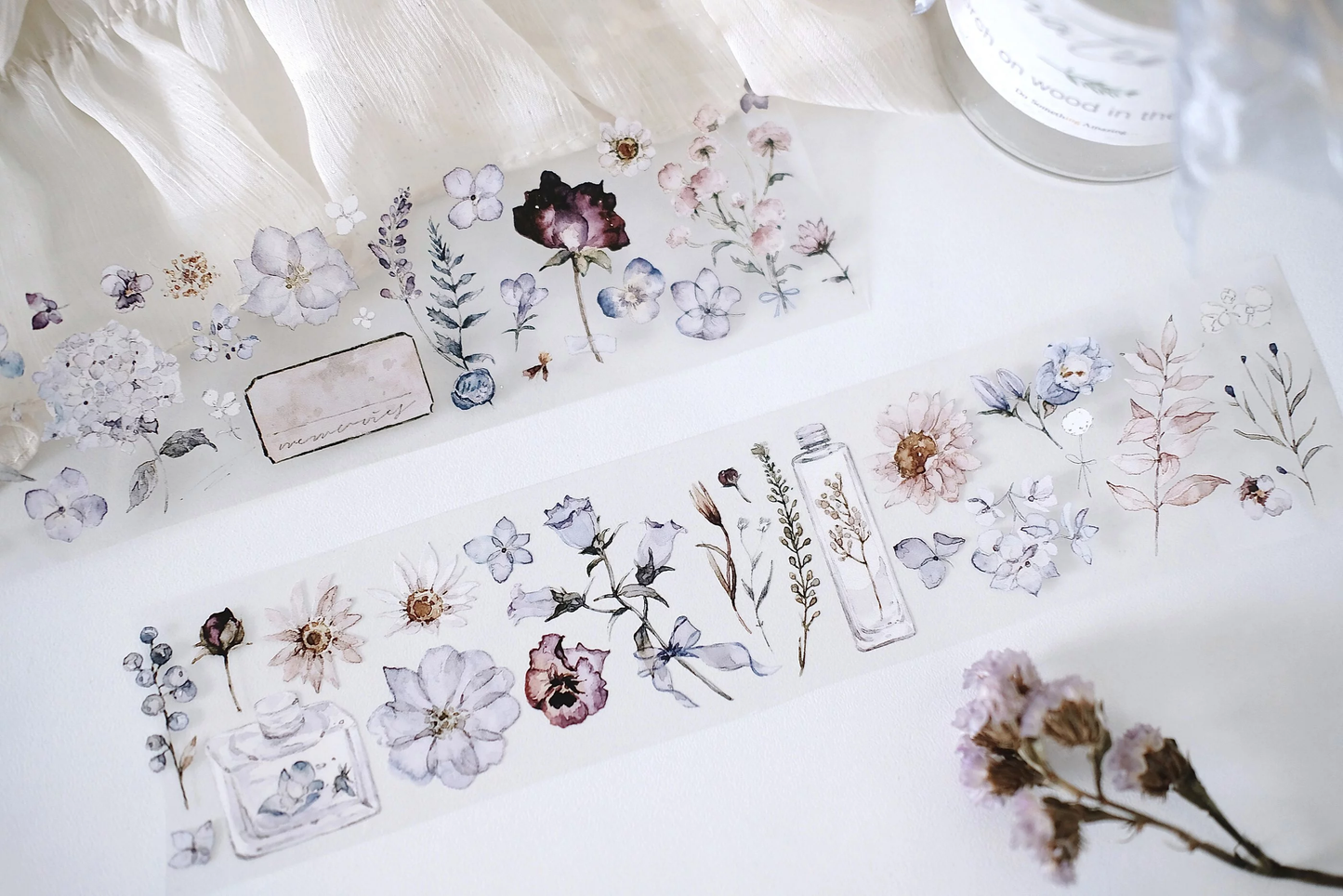 Freckles Tea Spring Telltale Grass PET Tape Samples and Full Roll