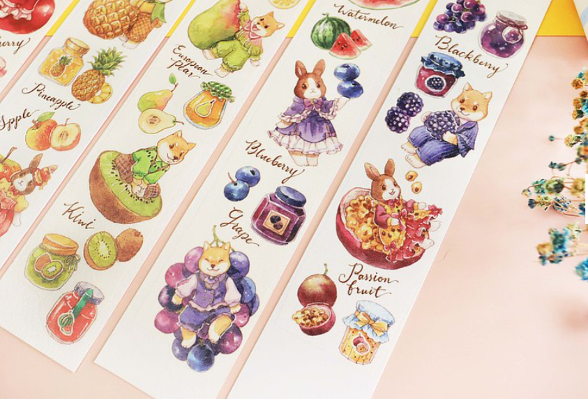 [Sample Only] Maruco Fruit Fairy Cahacha & Coco Washi Masking Tape