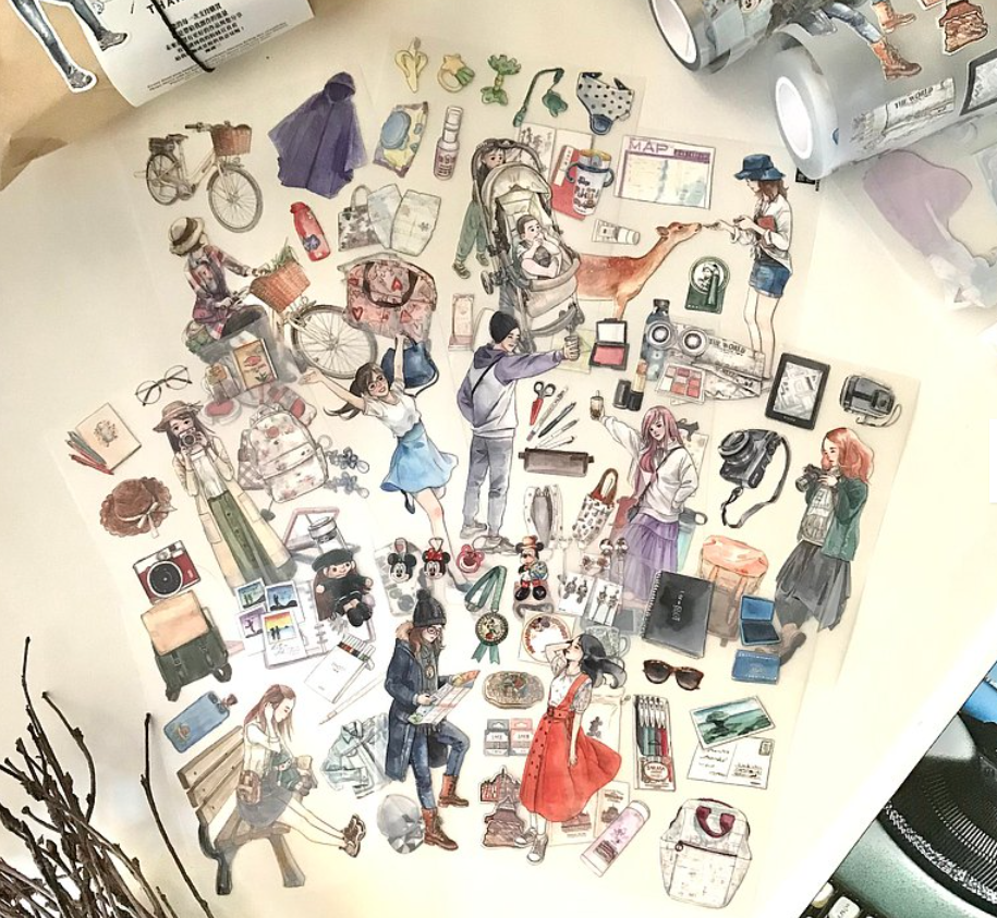 [SAMPLE ONLY] Monchiichen Ver 2. Traveler Life is a Journey PET Masking Tape