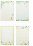 NanPao Watercolor Bird and Flowers Notepad Letter Sheets