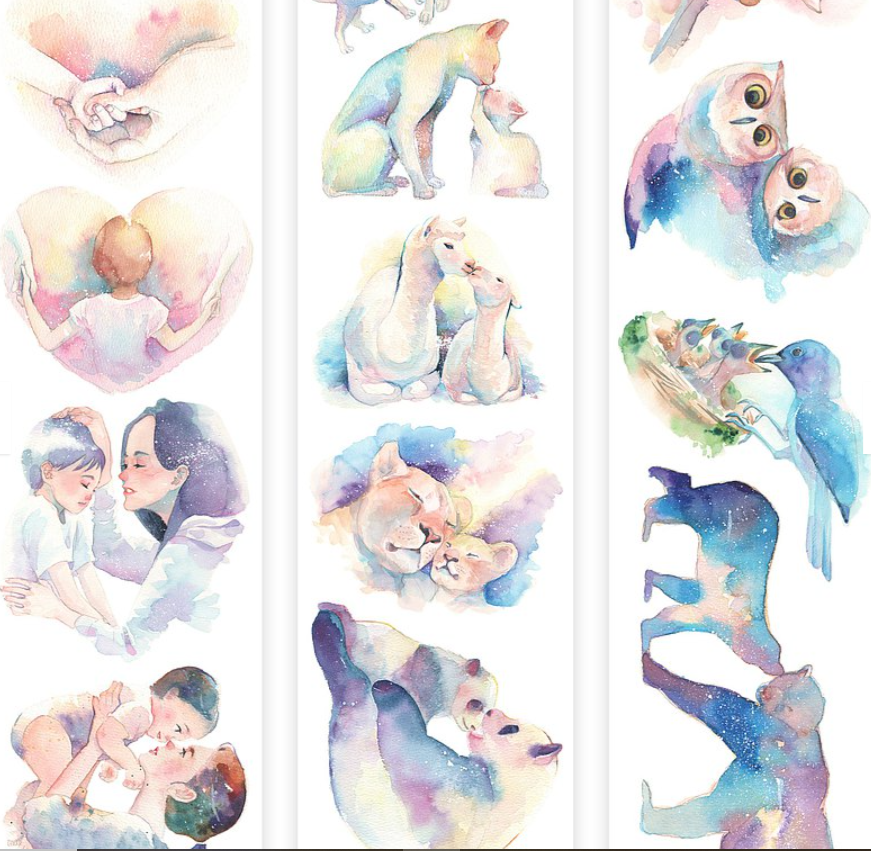 [SAMPLE ONLY] Monchiichen Maternal Love PET Masking Tape