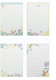 NanPao Watercolor Squirrel and Flowers Notepad Letter Sheets