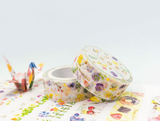 NanPao Watercolor Flowers Gold Foiled Masking Tape Roll