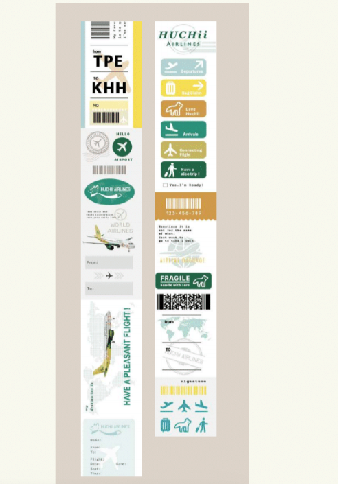 [Samples Only] Hello Studio Huchii Airline Masking Tape