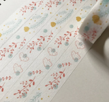 avocadomori Flower and Bird Washi Masking Tape Roll