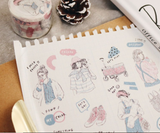 Bon Bon Pink/Blue Washi Masking Tape Roll and Samples