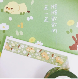 Little Popcorn Greenery Washi Masking Tape Roll
