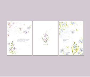 Meow Illustration Flower Paper Postcard Set Pack