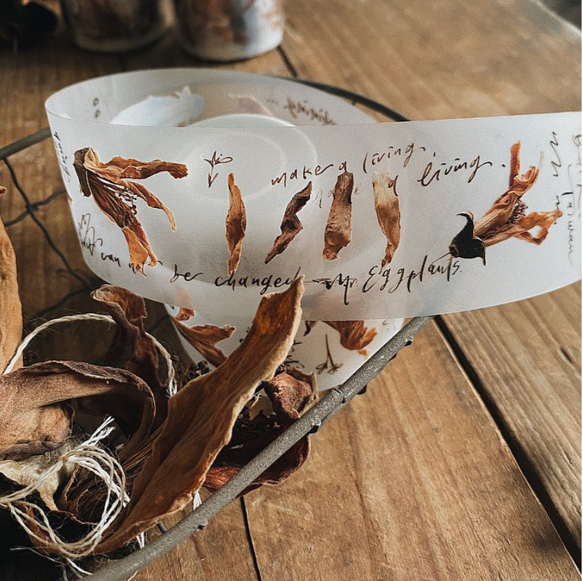 Mr.Eggplants Kapok Flowers PET Masking Tape Roll and Samples