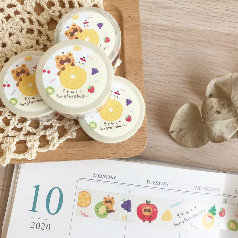 Furafurabushi Fruits Washi Masking Tape Roll