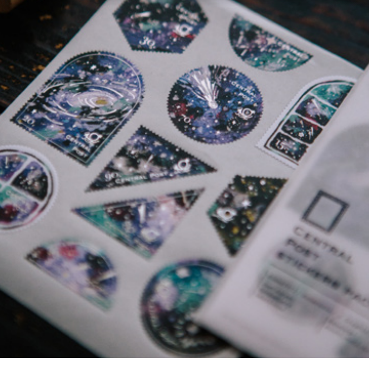 OURS Studio Deep Starry Sky Stamp Style Sticker Set Pack