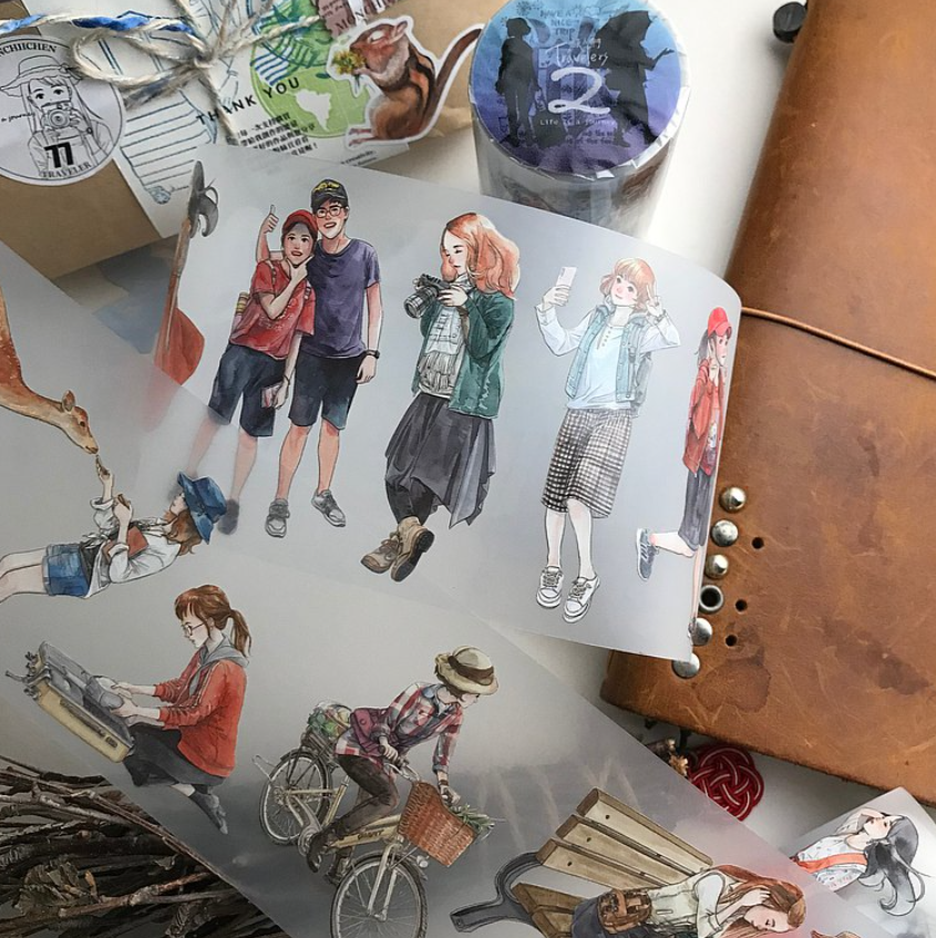 [SAMPLE ONLY] Monchiichen Traveler 2 PET Washi Masking Tape