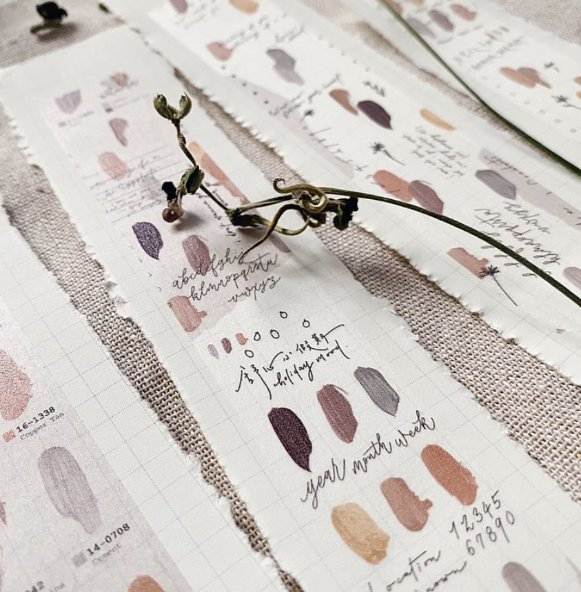 Mr.Eggplants Holiday Mood Washi Tape Roll and Samples