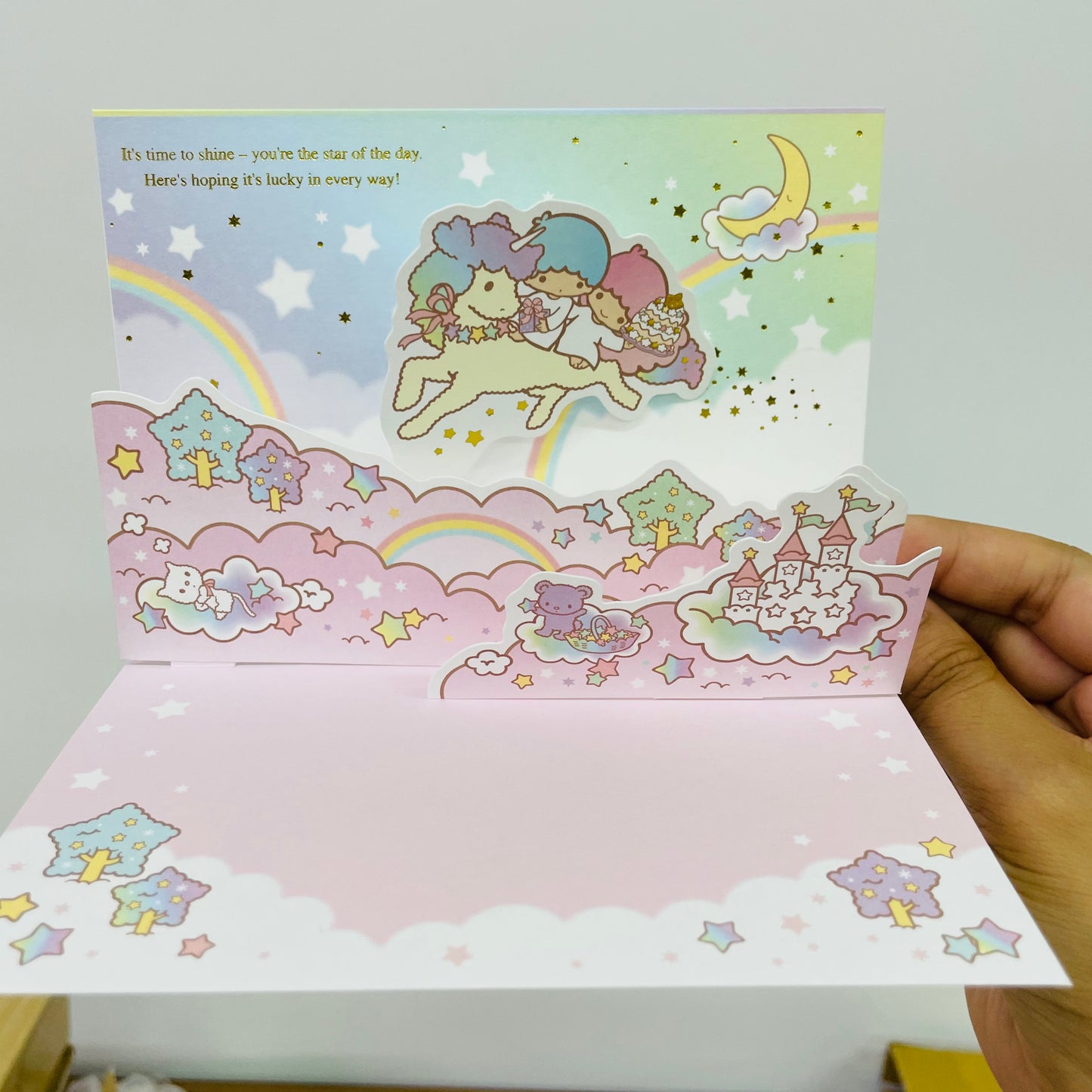 Little Twin Star Happy Birthday Pop-up 3D Card