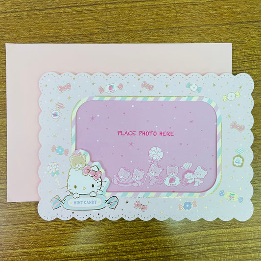 Hello Kitty Frame Photo Gold Foiled Card