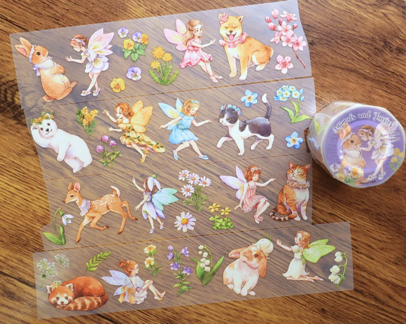 [Sample Only] Maruco Animals and Fairies PET Masking Tape