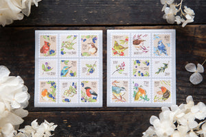 OURS Studio Birds Central Post Stamp Style Sticker Set Pack