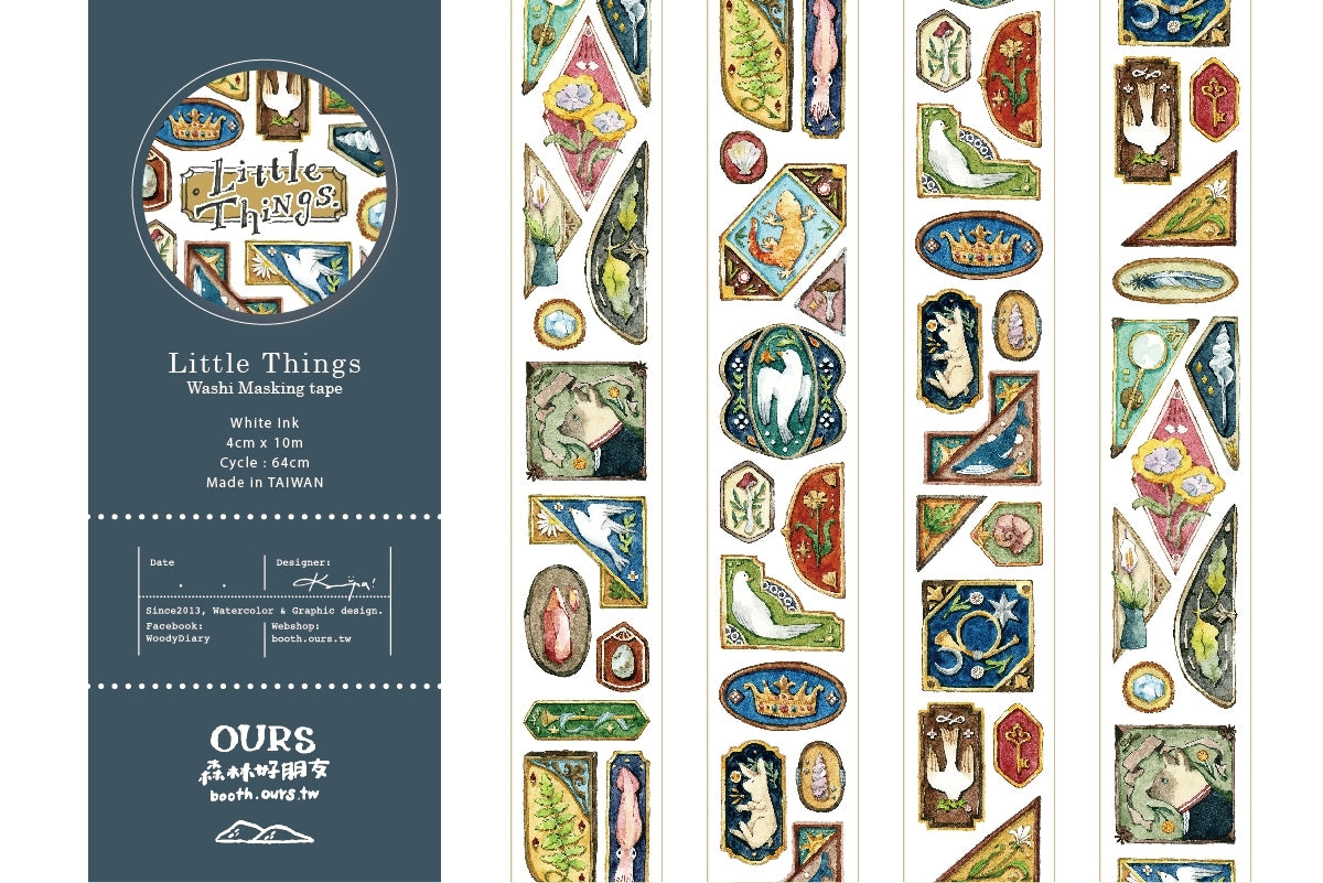 OURS Studio Little Things Washi Masking Tape Roll and Samples