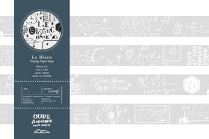 OURS Studio Le Blanc Tracing Paper Washi Tape Sample and Full Roll