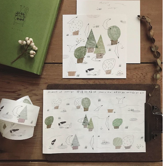 avocadomori Moment of Reading Masking Tape Roll and Sample