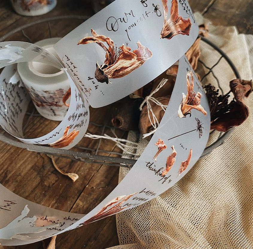 Mr.Eggplants Kapok Flowers PET Masking Tape Roll and Samples