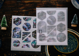 OURS Studio Deep Starry Sky Stamp Style Sticker Set Pack