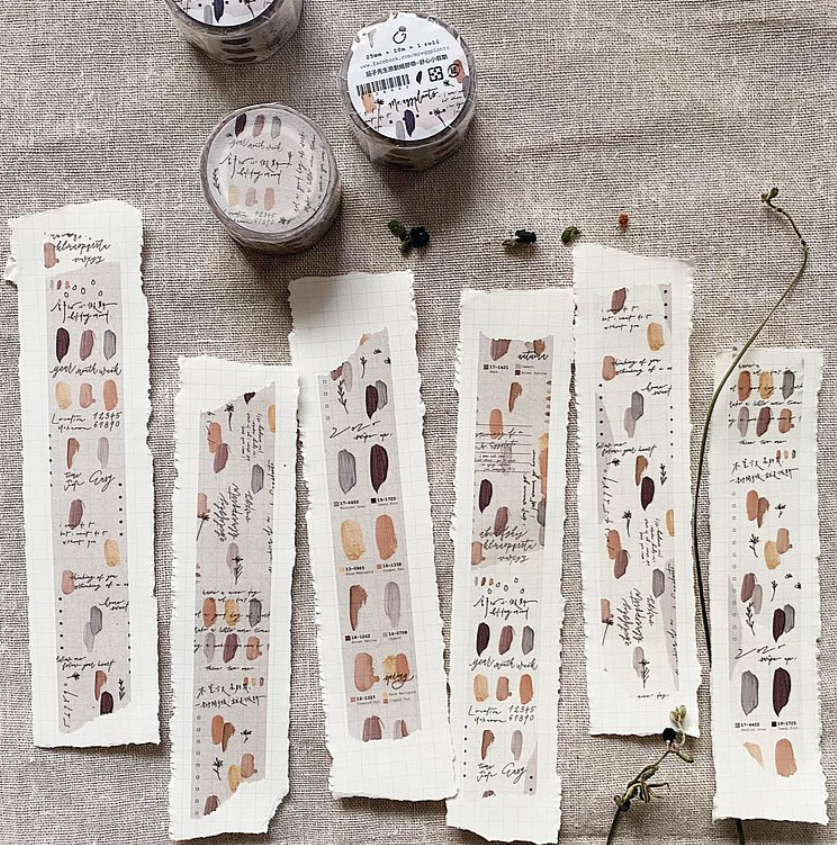 Mr.Eggplants Holiday Mood Washi Tape Roll and Samples