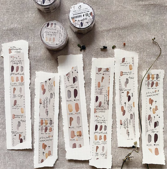 Mr.Eggplants Holiday Mood Washi Tape Roll and Samples