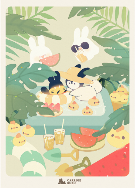 Bubukai July Postcard