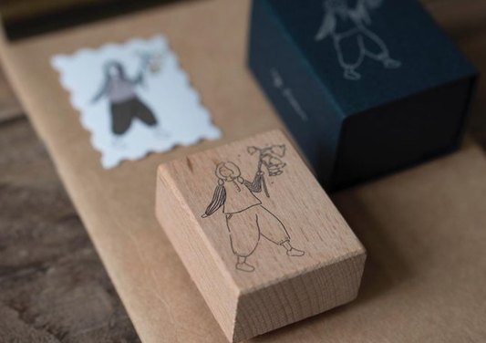 Ivy Snow Lily of the Valley Wood Stamp