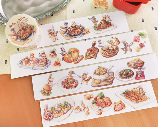 [Sample Only] Maruco Neko Bistro Washi Masking Tape