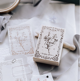Meow Illustration The Old Fashioned Way - Y1804 Rubber Wood Stamp