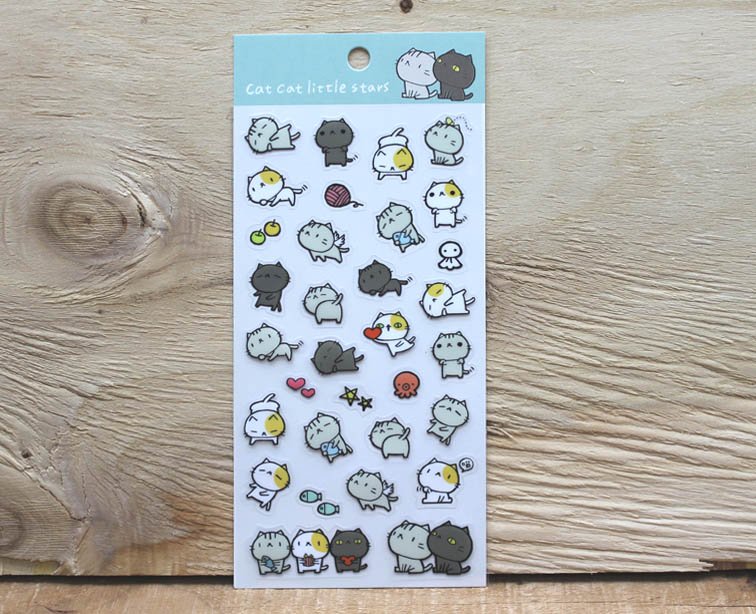 CAT CAT Transparent Sticker Sheet