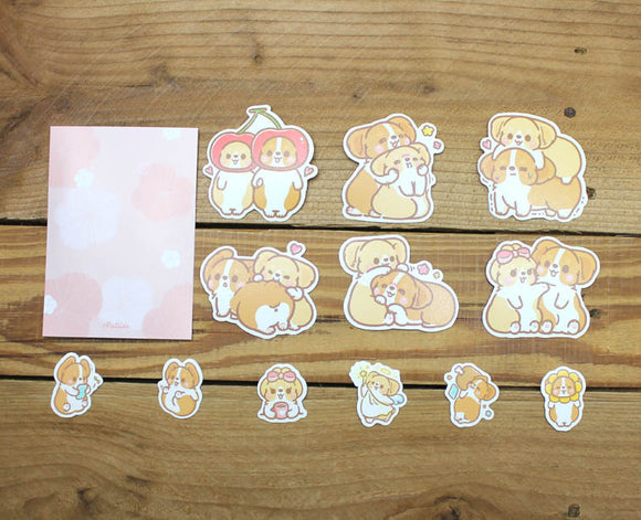 Corgi Kaka Cute Sticker Flakes
