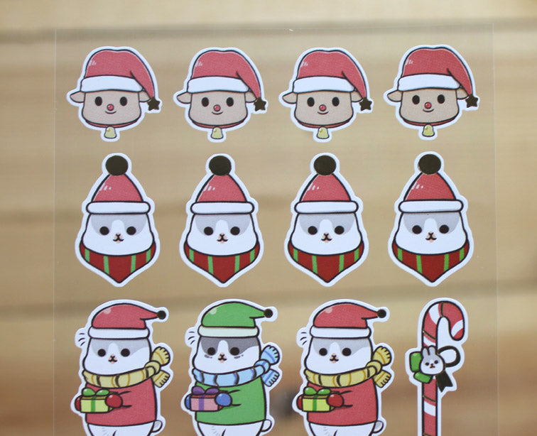Machiko Gold Foiled Sticker Sheet Christmas