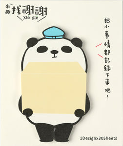 Xie Xie Panda Sticky Note Box Shaped