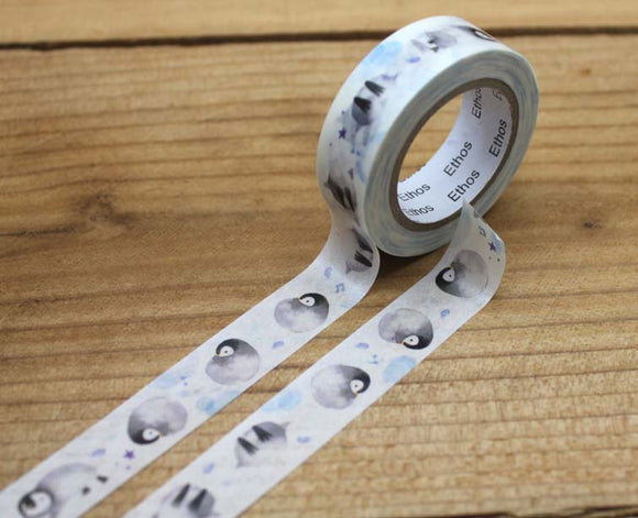 Cindy Chu Penguin Illustrated Washi Masking Tape Roll
