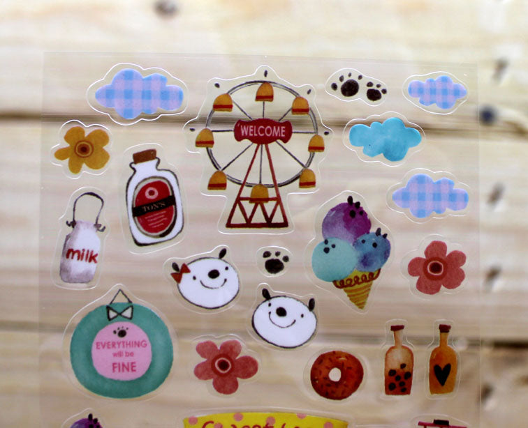 Jan Hsuan's Illustration Carnival Transparent Sticker Sheet