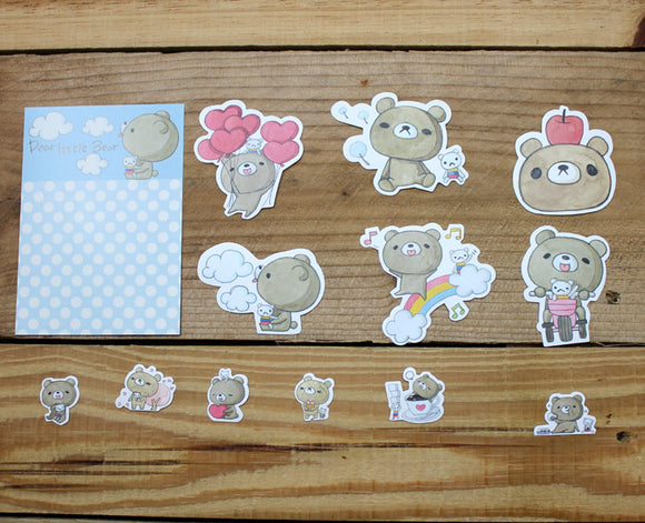 Dear Little Bear Blue Clouds Sticker Flakes