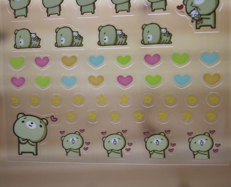 Dear Little Bear Transparent Sticker Sheet Version 2